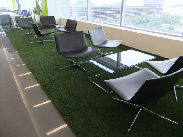 artificial grass indoor conference room