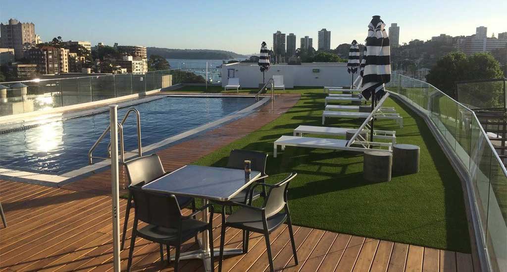 Rooftop with artificial grass